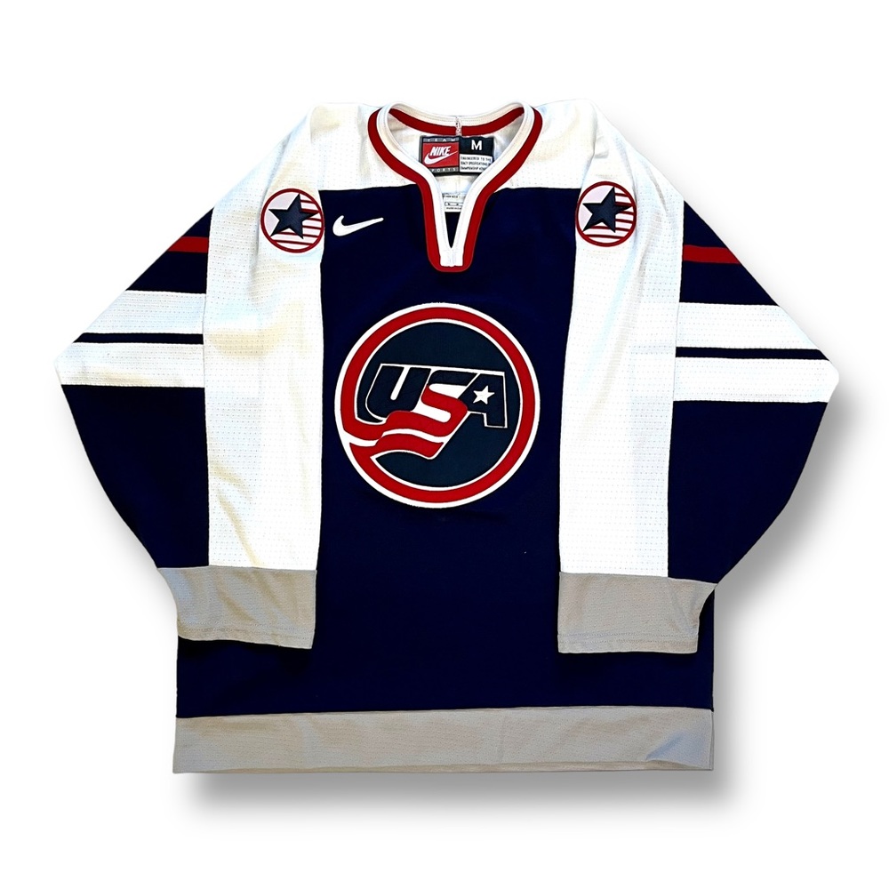 VTG 1998 Team USA NIKE Sports Olympics Hockey Jersey M